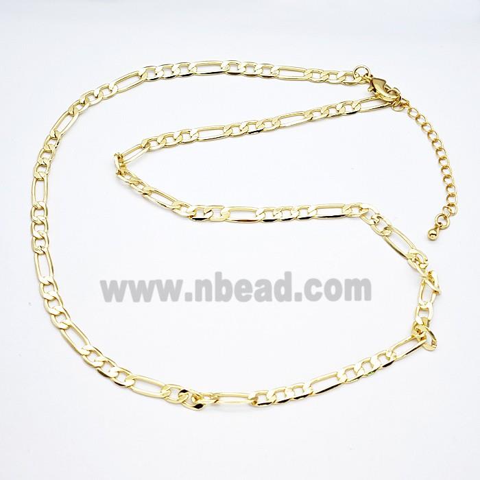 Copper Necklace Chain Gold Plated