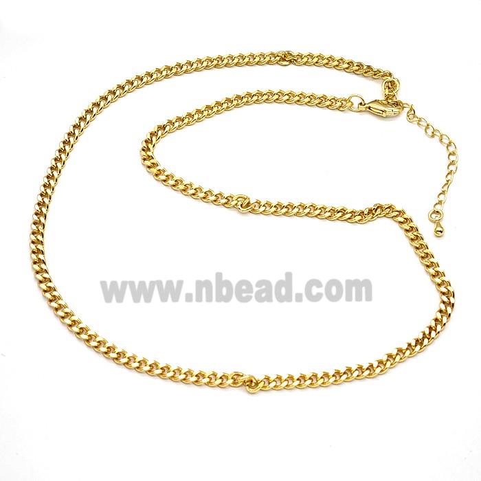 Copper Necklace Chain Gold Plated