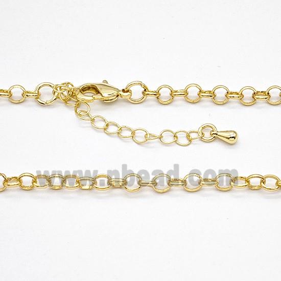 Copper Necklace Chain Gold Plated