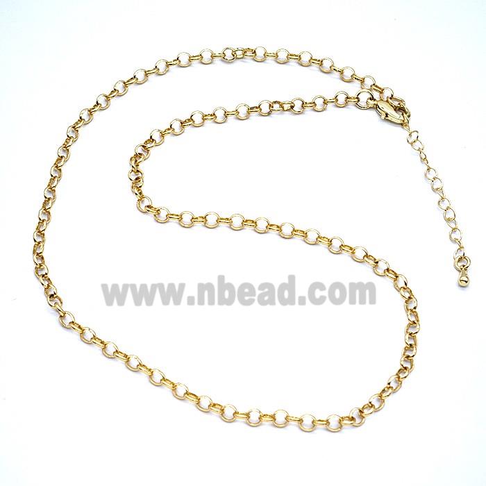 Copper Necklace Chain Gold Plated