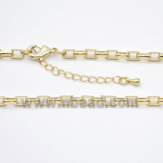 Copper Necklace Chain Gold Plated