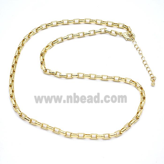 Copper Necklace Chain Gold Plated