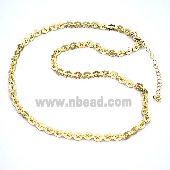 Copper Necklace Chain Gold Plated