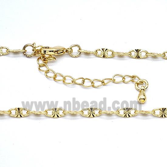 Copper Necklace Chain Gold Plated