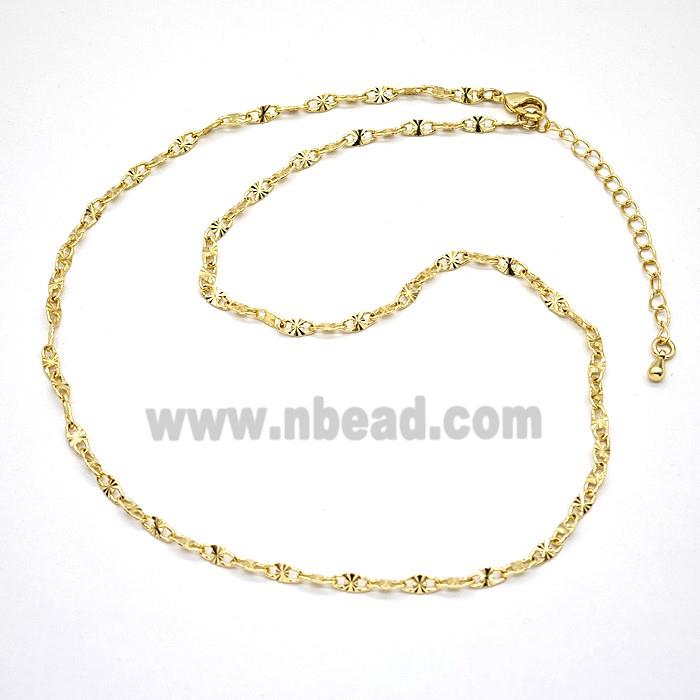 Copper Necklace Chain Gold Plated