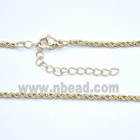 Copper Necklace Chain Gold Plated