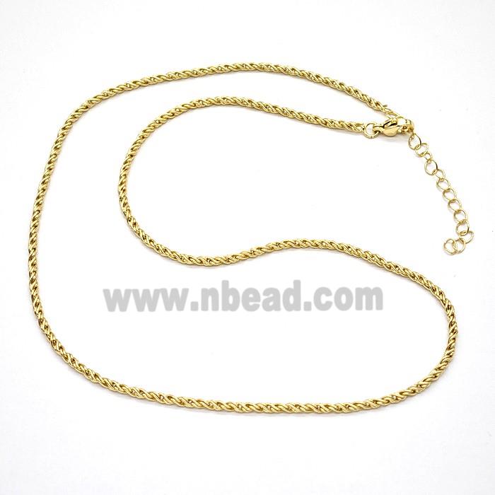 Copper Necklace Chain Gold Plated