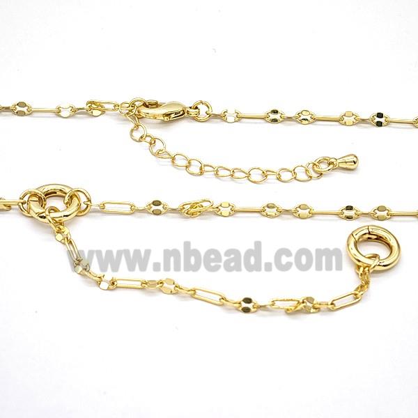 Copper Necklace Chain Gold Plated