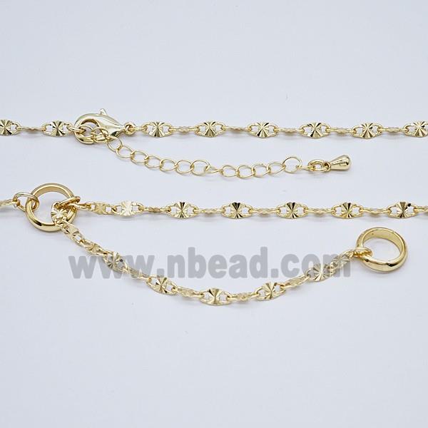 Copper Necklace Chain Gold Plated