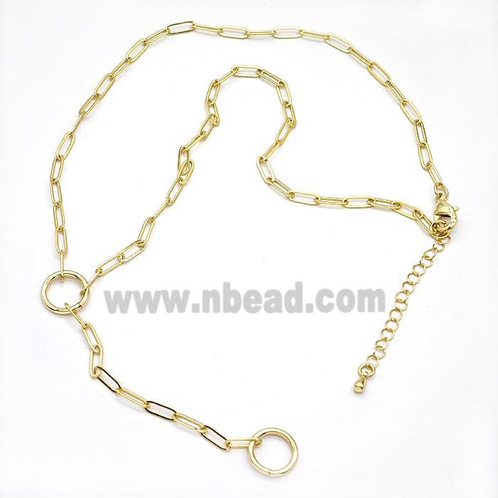 Copper Necklace Chain Gold Plated