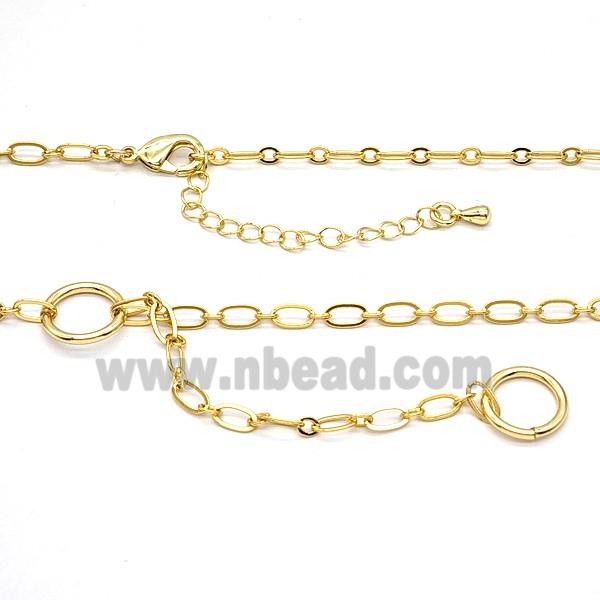 Copper Necklace Chain Gold Plated