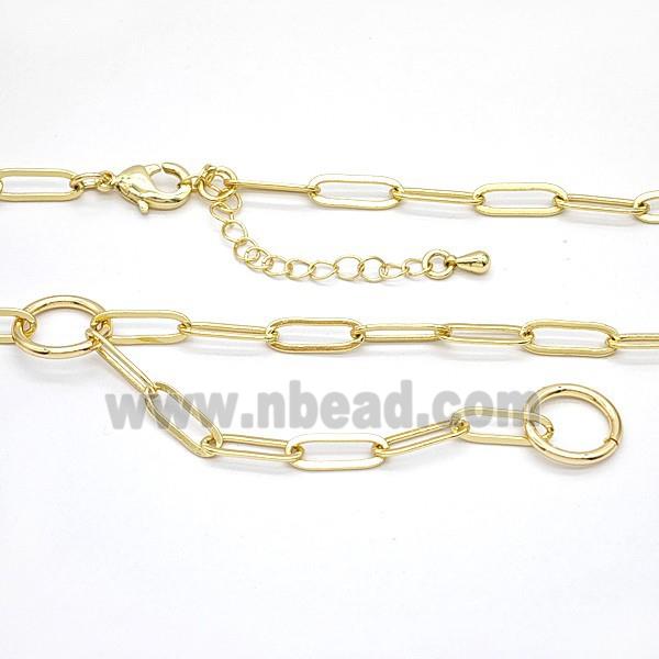 Copper Necklace Chain Gold Plated