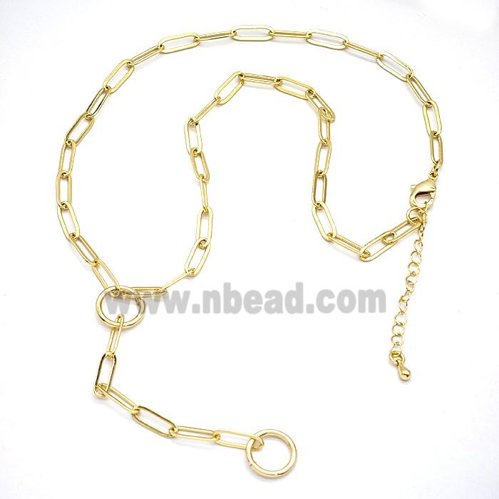 Copper Necklace Chain Gold Plated