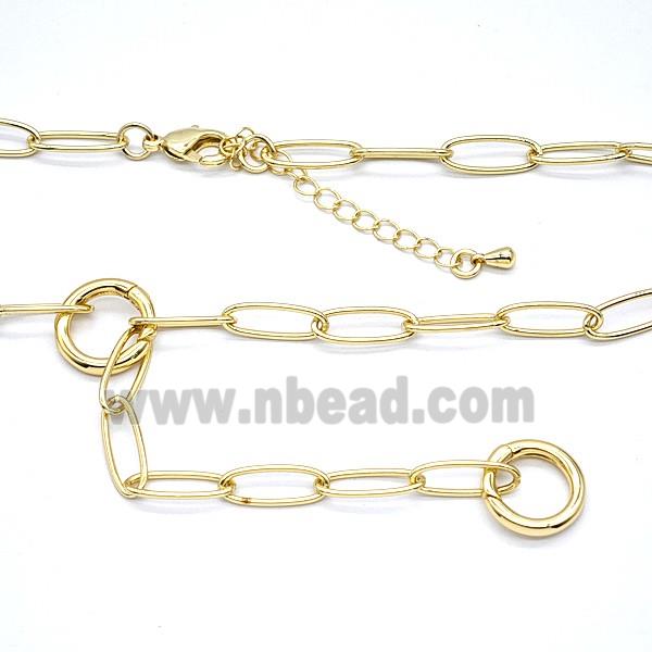 Copper Necklace Chain Gold Plated