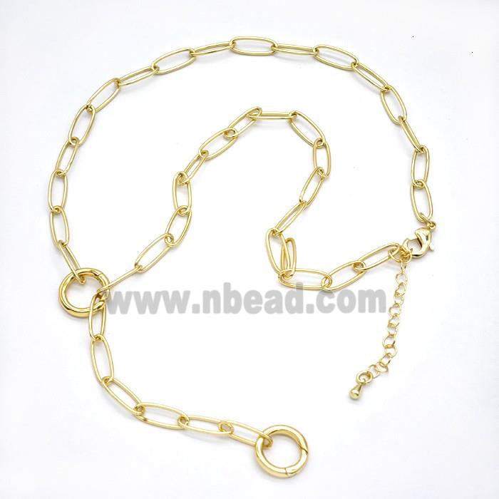 Copper Necklace Chain Gold Plated