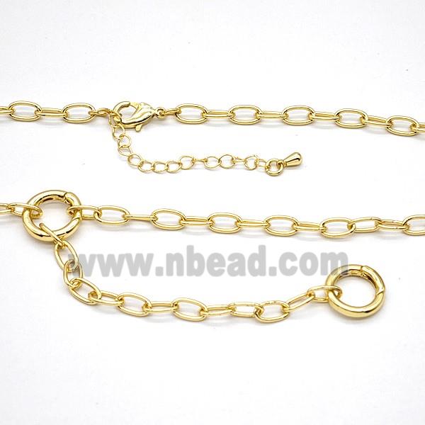 Copper Necklace Chain Gold Plated