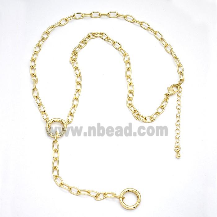 Copper Necklace Chain Gold Plated