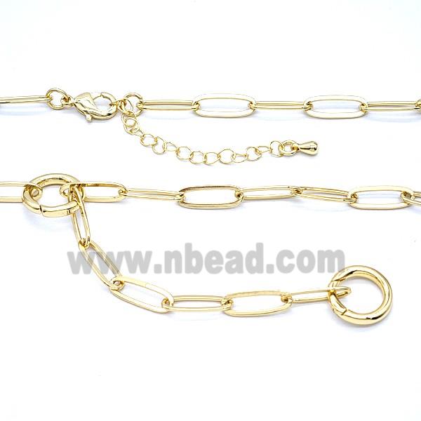 Copper Necklace Chain Gold Plated