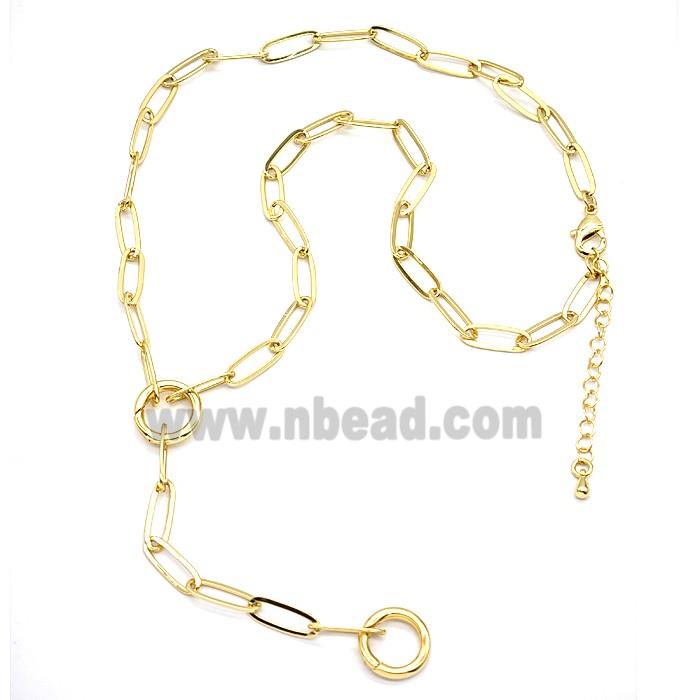 Copper Necklace Chain Gold Plated