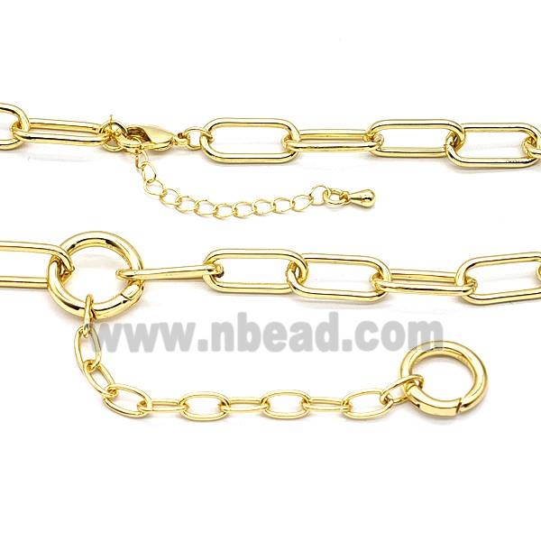 Copper Necklace Chain Gold Plated