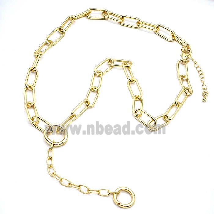 Copper Necklace Chain Gold Plated