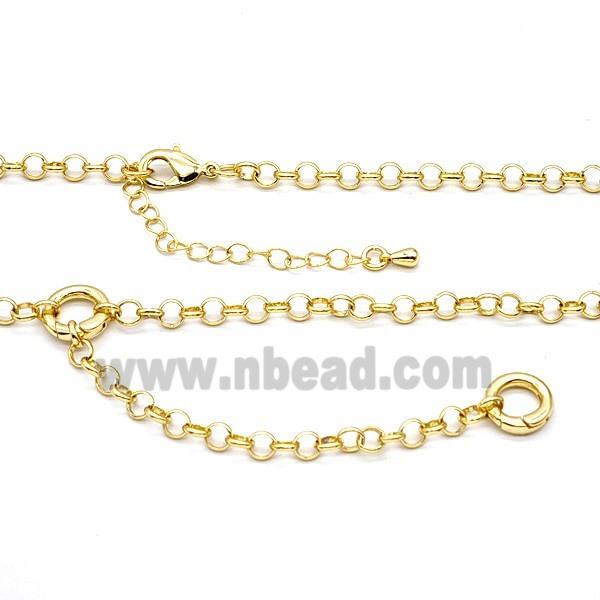 Copper Necklace Chain Gold Plated