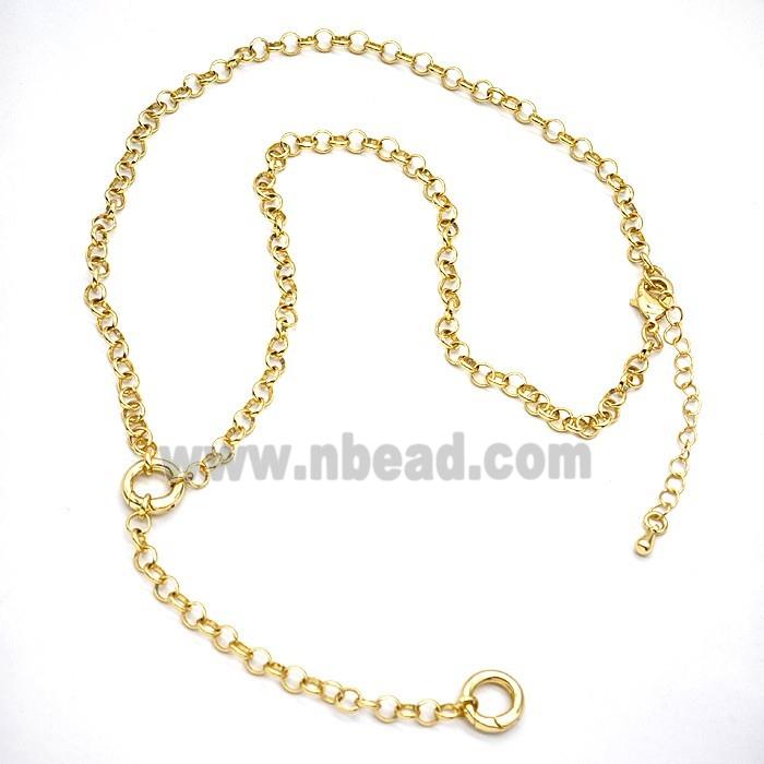 Copper Necklace Chain Gold Plated