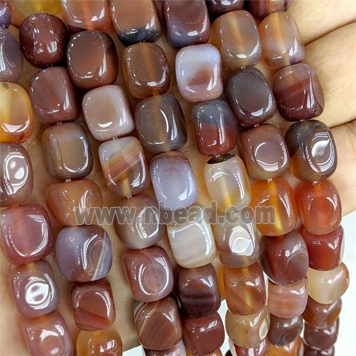 Red Agate Cuboid Beads Dye