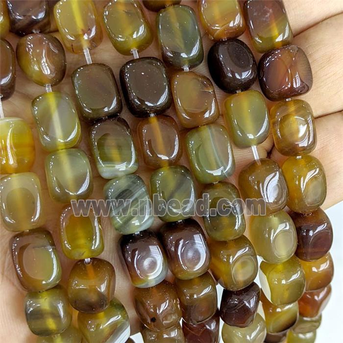 Agate Cuboid Beads Dye