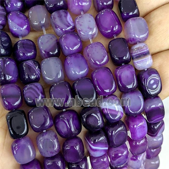 Purple Agate Cuboid Beads Dye