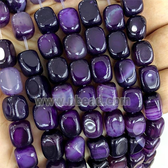 Purple Agate Cuboid Beads Dye