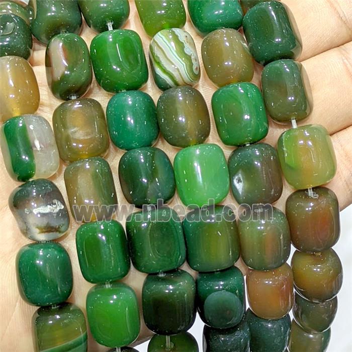 Green Agate Cuboid Beads Dye