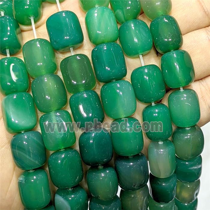 Green Agate Cuboid Beads Dye