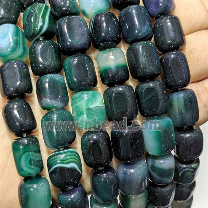 Deepgreen Agate Cuboid Beads Dye