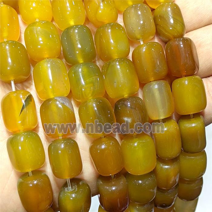 Yellow Agate Cuboid Beads Dye