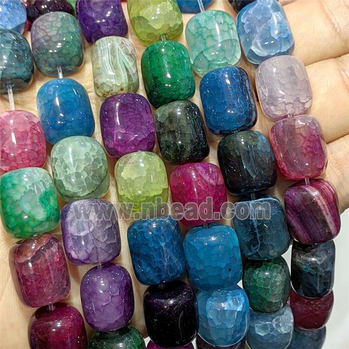 Veins Agate Cuboid Beads Dye Mixed Color