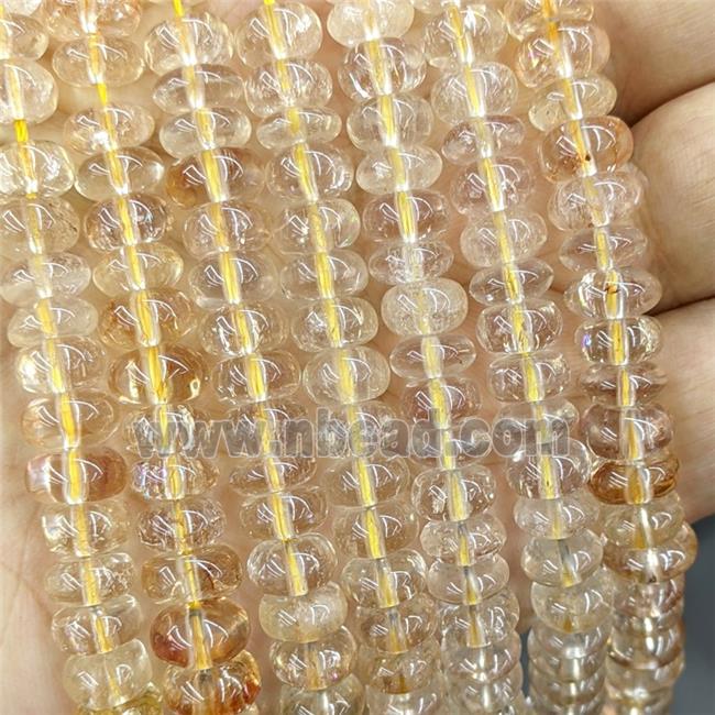 Natural Citrine Beads Smooth Rondelle