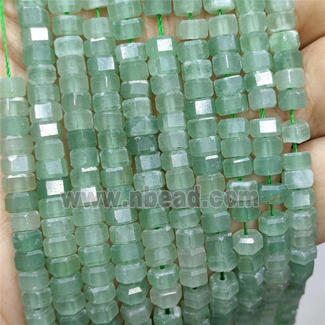 Natural Green Aventurine Hexagon Beads