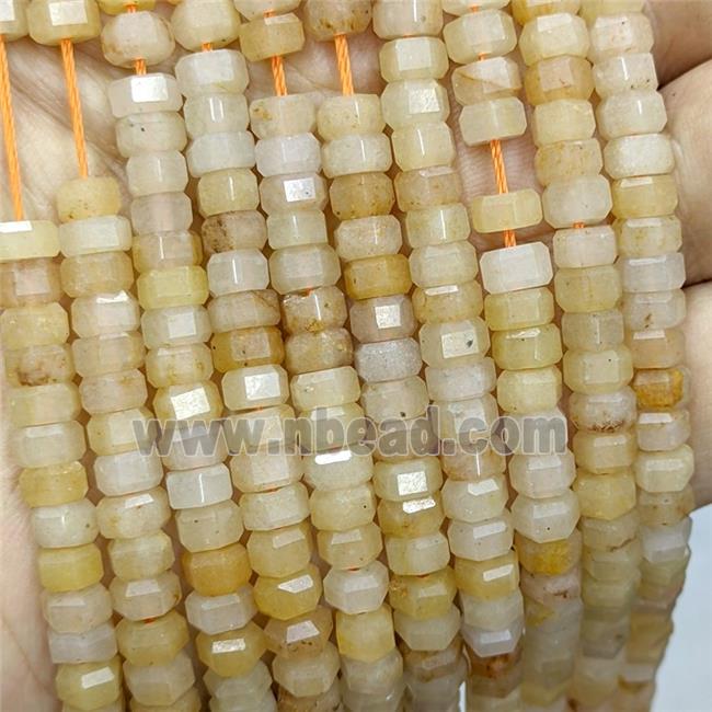 Natural Yellow Aventurine Hexagon Beads