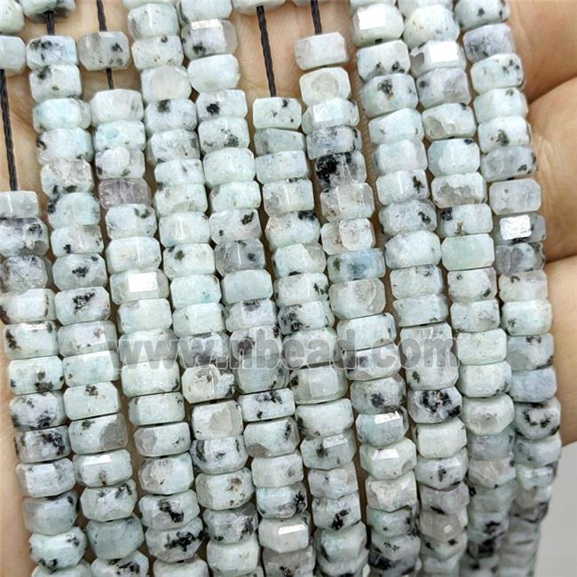 Natural Chinese Kiwi Jasper Hexagon Beads