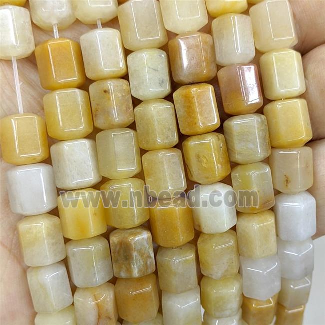 Natural Yellow Aventurine Prism Beads
