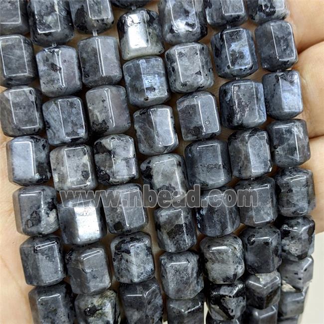 Natural Black Labradorite Prism Beads Larvikite