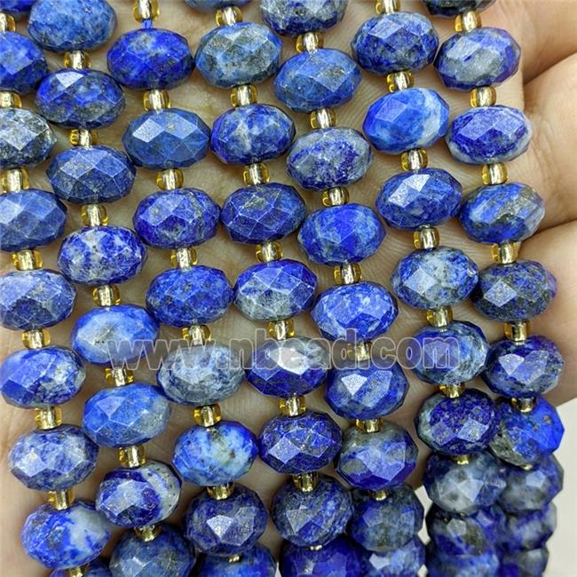 Natural Blue Lapis Lazuli Beads Faceted Rondelle