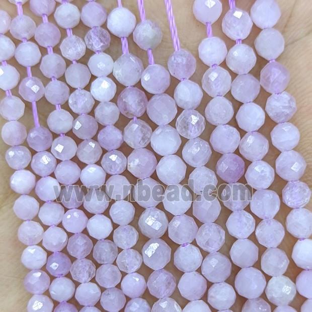 Natural Kunzite Beads Lavender Faceted Round