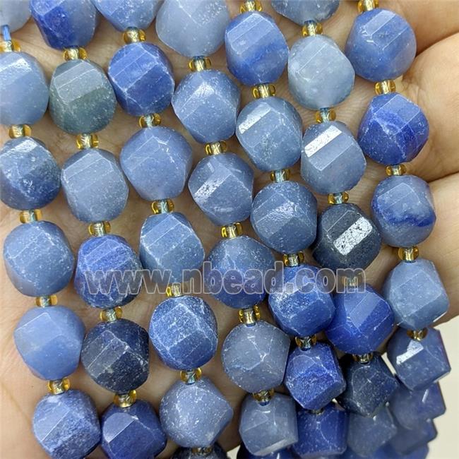 Natural Blue Aventurine Twist Beads
