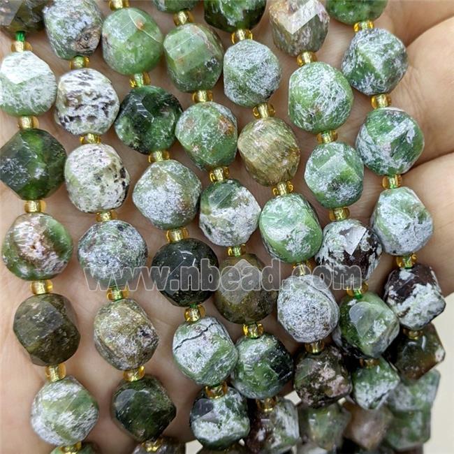 Natural Green Opal Twist Beads
