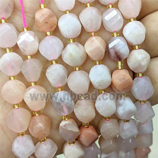 Natural Pink Aventurine Twist Beads