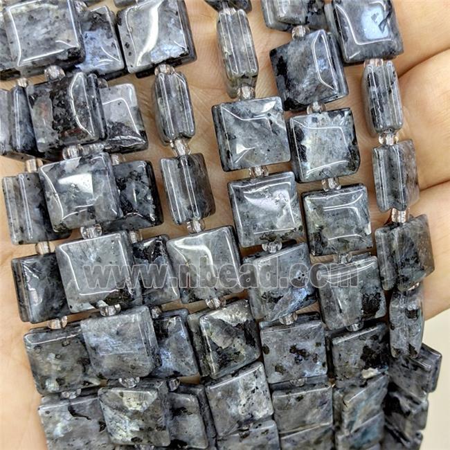 Natural Black Labradorite Square Beads