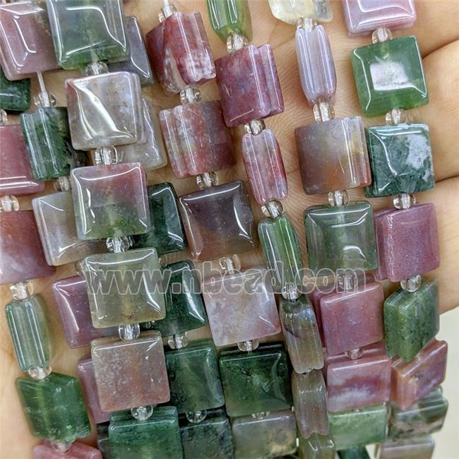 Natural Indian Agate Square Beads