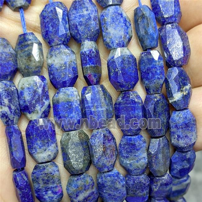 Natural Blue Lapis Lazuli Beads Faceted Rectangle